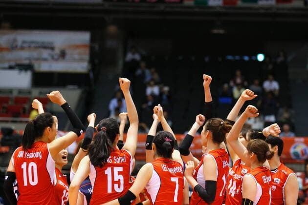 South Korea team group Mannschaftsbild Totale (KOR), MAY 20, 2016 - Volleyball : Women s Volleyball World Final Qualification for the Rio de Janeiro Olympics 2016 match between South Korea 3-1 Peru at Tokyo Metropolitan Gymnasium, Tokyo, Japan. Noxthirdxpartyxsales  (ipha022009)