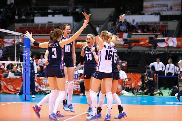 Netherlands team group Mannschaftsbild Totale (NED), MAY 20, 2016 - Volleyball : Women s Volleyball World Final Qualification for the Rio de Janeiro Olympics 2016 match between Netherlands 3-0 Italy at Tokyo Metropolitan Gymnasium, Tokyo, Japan. Noxthirdxpartyxsales  (ipha022027)