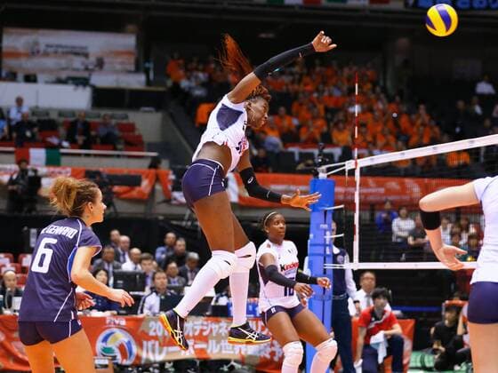 Paola Egonu (ITA), MAY 20, 2016 - Volleyball : Women s Volleyball World Final Qualification for the Rio de Janeiro Olympics 2016 match between Netherlands 3-0 Italy at Tokyo Metropolitan Gymnasium, Tokyo, Japan. Noxthirdxpartyxsales  (ipha022033)