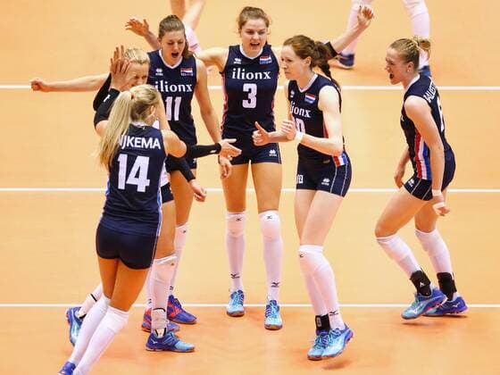 Netherlands team group Mannschaftsbild Totale (NED), MAY 20, 2016 - Volleyball : Women s Volleyball World Final Qualification for the Rio de Janeiro Olympics 2016 match between Netherlands 3-0 Italy at Tokyo Metropolitan Gymnasium, Tokyo, Japan. Noxthirdxpartyxsales  (ipha022048)