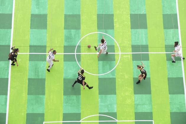 Veranstaltung zur bevorstehenden Fussball EM 2016 vor dem Rathaus - Hotel de Ville - in Paris, Frankreich - 20 05 2016 JBAutissier Panoramic 