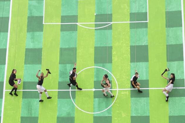 Veranstaltung zur bevorstehenden Fussball EM 2016 vor dem Rathaus - Hotel de Ville - in Paris, Frankreich - 20 05 2016 JBAutissier Panoramic 