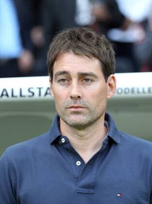 Fussball, Bundesliga-Relegation, Hinspiel, Saison 2015 2016, Herren, Deutschland, 19.05.2016 Eintracht Frankfurt - 1. FC Nürnberg 1-1, Trainer Rene Weiler, 1. FC Nürnberg ,