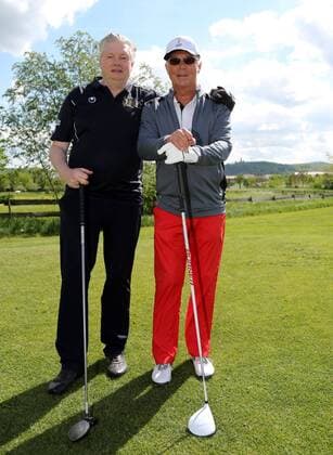 10. Thüringer Charity Open Mühlberg 20.05.16 , Mühlberg, Gut Ringhofen, 10. Thüringer Charity Open, Golf-Benefiz-Turnier, Prominente spielen Golf für den guten Zweck im Bild: Franz Beckenbauer und Detlef Goss (Initiator des Turniers)
