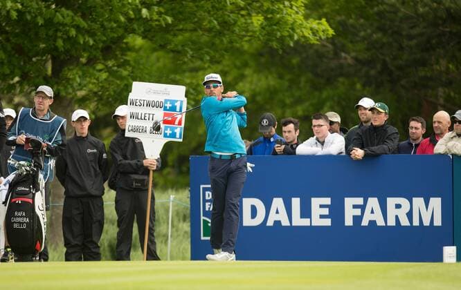20.05.2016. The K Club, Straffan, Co. Kildare, Ireland. Dubai Duty Free Irish Open Golf Championship Round 2. Rafa Cabrera Bello teeing off on the 15th hole. xPeterxFitzpatrickx  ActionPlus11739033