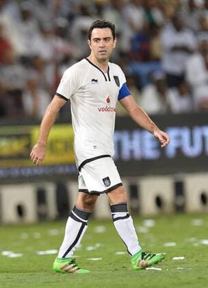 Al-Sadd s captain Xavi Hernandez reacts after their loss to Lekhwiya during the Emir Cup soccer tournament final match in Doha, capital of Qatar on May 20, 2016. Lekhwiya defeated Al-Sadd 4-2 on penalties after a 2-2 draw.Nikku) (SP)QATAR-DOHA-FOOTBALL-EMIR CUP-FINAL yangyuanyong 