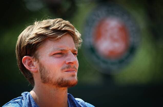 Belgian David Goffin pictured during a training practise at the Roland Garros French Open tennis tournament, in Paris, France, Saturday 21 May 2016. The Roland Garros Grand Slam takes place from 15 May to 5 June 2016. VIRGINIExLEFOUR  x04854724x