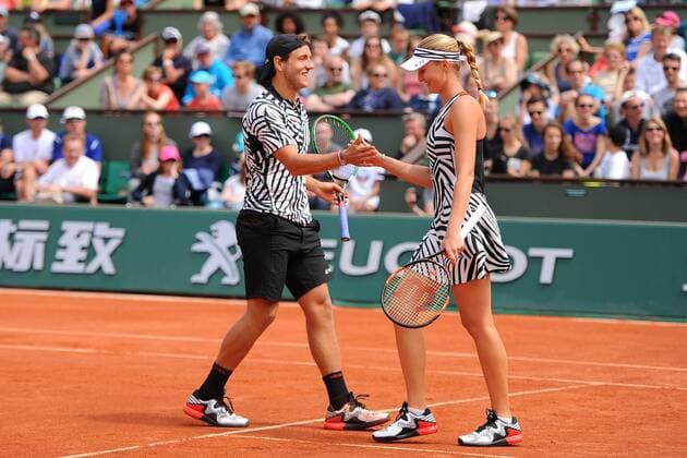 Lucas Pouille (FRA) Kristina Mladenovic (FRA) TENNIS : Roland Garros 2016 - French Open - 21 05 2016 TennisMagazine 