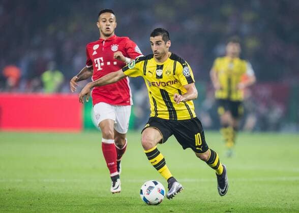 Berlin, Deutschland, 21.05.2016: Fußball DFB Pokalfinale 2016 -- FC Bayern München Muenchen - BV Borussia Dortmund. Henrikh Mkhitaryan (Dortmund 10)