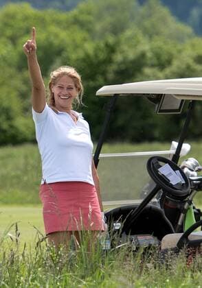 GOLF - Rica Reinisch (ehemalige deutsche Schwimmerin) am 21.05.2016 während der Tobi Angerer Golf Challenge im Golf Resort Achental, Grassau, Deutschland
