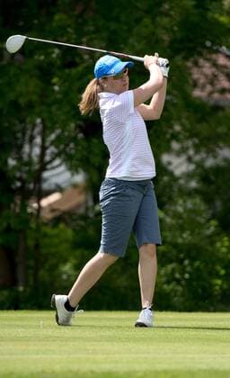 GOLF - Magdalena Neuner ( im 4. Monat schwanger ) am 21.05.2016 während der Tobi Angerer Golf Challenge im Golf Resort Achental, Grassau, Deutschland
