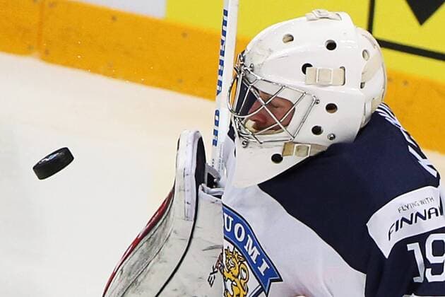 Eishockey, WM Finale, Finnland - Kanada Finland s goalie Mikko Koskinen in the 2016 IIHF World Championship WM Weltmeisterschaft final Ice hockey Eishockey match against Canada at VTB Ice Palace in Moscow, Russia, May 22, 2016. Artyom Korotayev TASS  TS0241B3