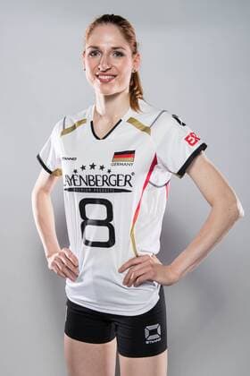 20.05.2016, Olympiastuetzpunkt, Heidelberg Volleyball, Fotoshooting Nationalmannschaft Frauen Berit Kauffeldt ( 8 GER)