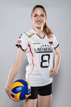 20.05.2016, Olympiastuetzpunkt, Heidelberg Volleyball, Fotoshooting Nationalmannschaft Frauen Berit Kauffeldt ( 8 GER)