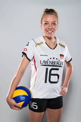 20.05.2016, Olympiastuetzpunkt, Heidelberg Volleyball, Fotoshooting Nationalmannschaft Frauen Katharina Schwabe ( 16 GER)