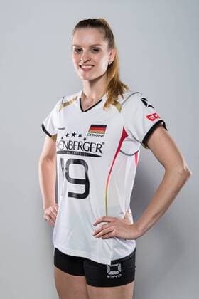 20.05.2016, Olympiastuetzpunkt, Heidelberg Volleyball, Fotoshooting Nationalmannschaft Frauen Annegret Hölzig Hoelzig ( 19 GER)