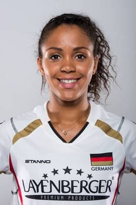 20.05.2016, Olympiastuetzpunkt, Heidelberg Volleyball, Fotoshooting Nationalmannschaft Frauen Denise Imoudu ( 21 GER)
