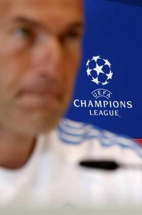 Fußball, CL Finale, Real Madrid PK Head coach of Real Madrid, French Zinedine Zidane, holds a press conference PK Pressekonferenz at the Santiago Bernabeu stadium in Madrid, Spain, 24 May 2014. Real Madrid will face Atletico Madrid in the UEFA Champions League final at the San Siro stadium in Milano, Italy, on 28 May. Real Madrid press conference !ACHTUNG: NUR REDAKTIONELLE NUTZUNG!  20160524-635996847101528439