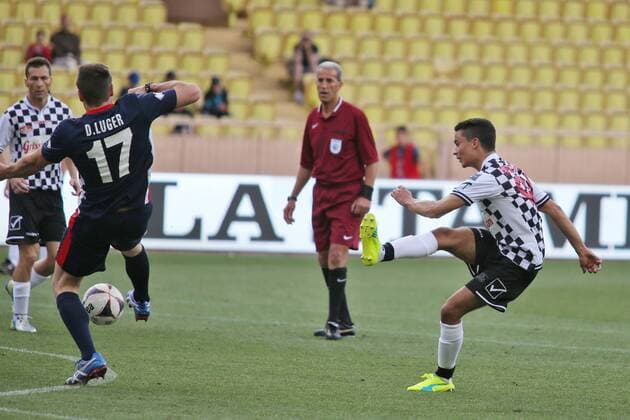 Formel 1, GP von Monaco, Charity Football Match Monaco Grand Prix, Monte Carlo 25 - 29 May 2016 Pascal Wehrlein (GER) Manor Racing at a charity football match. 24.05.2016. 