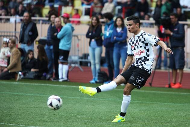 Formel 1, GP von Monaco, Charity Football Match Monaco Grand Prix, Monte Carlo 25 - 29 May 2016 Pascal Wehrlein (GER) Manor Racing at a charity football match. 24.05.2016. 