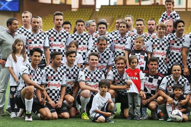 Formel 1, GP von Monaco, Charity Football Match Monaco Grand Prix, Monte Carlo 25 - 29 May 2016 Line up at a charity football match. 24.05.2016. 