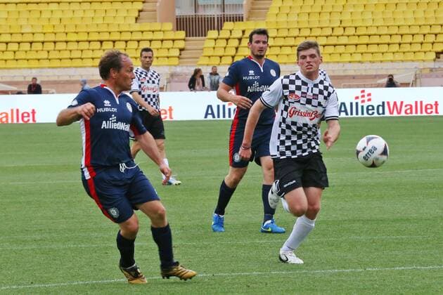 Formel 1, GP von Monaco, Charity Football Match Monaco Grand Prix, Monte Carlo 25 - 29 May 2016 Max Verstappen (NLD) Red Bull Racing at a charity football match. 24.05.2016. 