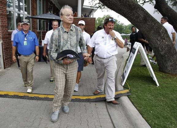 May 25, 2016 - Fort Worth, TX, USA - Actor Bill Murray arrives at the practice green during the Colonial Pro-Am at the Dean & Deluca Invitational on Wednesday, May 25, 2016, in Fort Worth, Texas. Dean & Deluca Invitational Pro-Am - ZUMAm67_