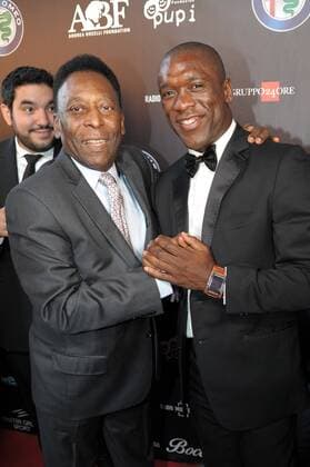 Milan, Red Carpet Bocelli & Zanetti Night Pictured: Pele, Clarence Seedorf 