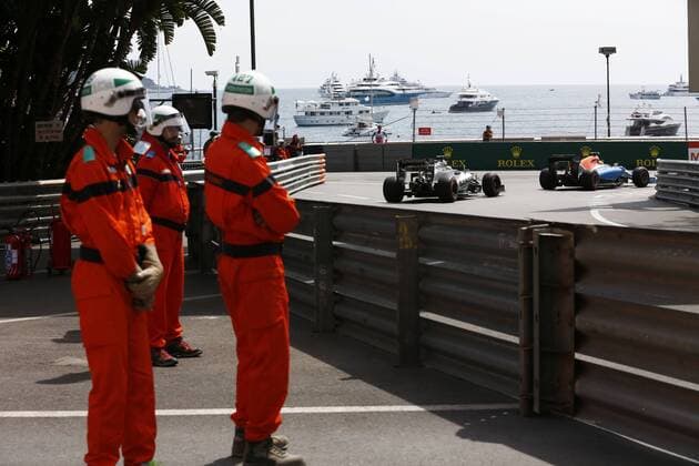 Motorsports: FIA Formula One World Championship WM Weltmeisterschaft 2016, Grand Prix of Monaco, 88 Rio Haryanto (IND, Manor Racing F1 Team), 27 Nico Hulkenberg (GER, Sahara Force India F1 Team), xHOCHxZWEIx
