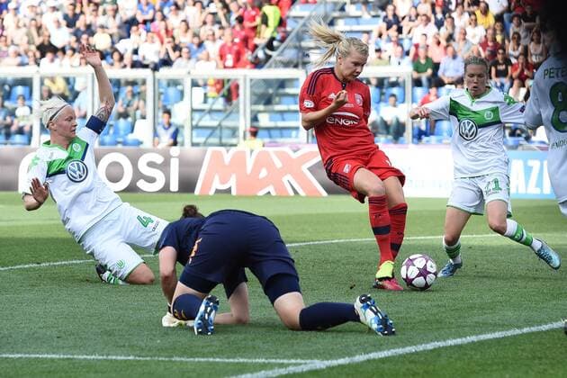 Fußball, Damen, Champions League Finale, VfL Wolfsburg - Olympique Lyon Reggio Emilia 26 05 2016 - Fussball Damen Frauenfussball - Champions League Finale VfL Wolfsburg - Olympique Lyon MatteoxGribaudi -- gol Ada Hegerberg 