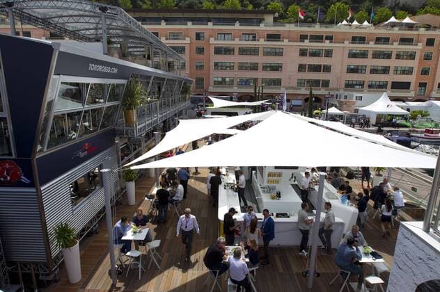 Monaco, Monte Carlo - May 26, 2016: FIA Formula One World Championship WM Weltmeisterschaft Red Bull Energy Station Monaco F1 Grand Prix