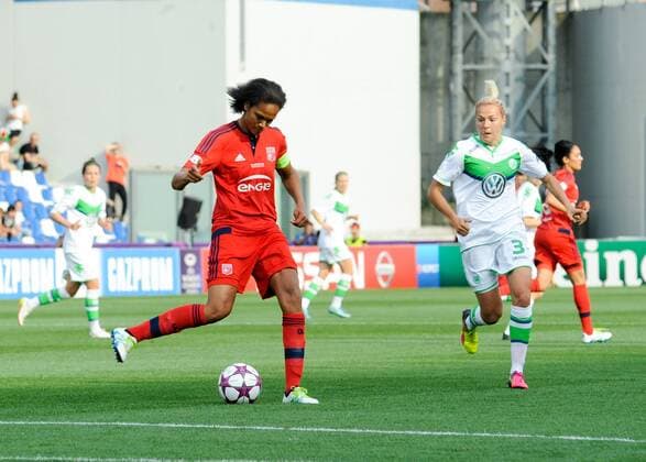 26.05.2016. Stadio Citta del Tricolore, Reggio, Italy. UEFA Womens Champions League Final. VfL Wolfsburg versus Olympique Lyon. Wendie Reinard in action xActivafotox  ActionPlus11741941