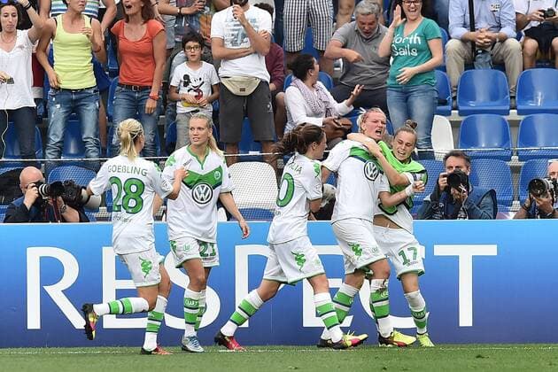 Fußball, Damen, Champions League Finale, VfL Wolfsburg - Olympique Lyon Alexandra Popp Wolfsburg Goal celebration 1-1 Torjubel Reggio Emilia 26-05-2016 VFL Wolfsburg - Olympique Lyon Women s Champions League Final Damen Frauenfussball andreaxstaccioli