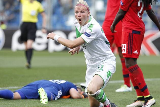 26.05.2016. Stadio Citta del Tricolore, Reggio, Italy. UEFA Womens Champions League Final. VfL Wolfsburg versus Olympique Lyon. 11 Alexandra Popp (VfL Wolfsburg) celebrates scoring her goal for 1-1 xEmanuelexPennacchiox  ActionPlus11741973