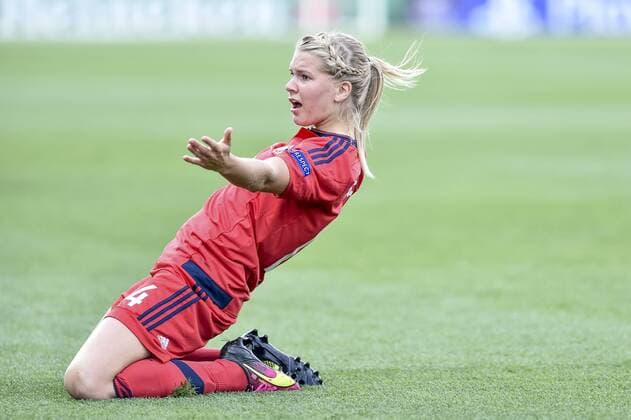 May 26, 2016 - Reggio Emilia, Italy - Ada Hegerberg of Lyon celebrates scoring her goal during the UEFA Women s Champions League Final between Wolfsburg Ladies and Lyon Ladies at Stadio CittÃƒ del Tricolore, Reggio Emila, Italy on 21 May 2016 Wolfsburg v Lyon - UEFA Women s Champions League Final  - ZUMAn230
