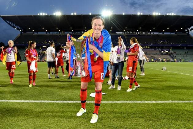 Fußball, Damen, Champions League Finale, VfL Wolfsburg - Olympique Lyon 160526 Lotta Schelin jubeln über den Champions League Sieg - Champions League Finale Damen - VFL Wolfsburg - Olympique Lyon -26 Mai 2016 - Reggio Emilia.  Copyright: CARLxSANDIN BB160526CS094