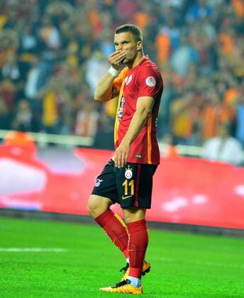 Ziraat Turkish Cup Final match between Fenerbahce and Galatasaray at Antalya Arena in Antalya , Turkey on May 26 , 2016. Pictured: Lukas Podolski of Galatasaray. 