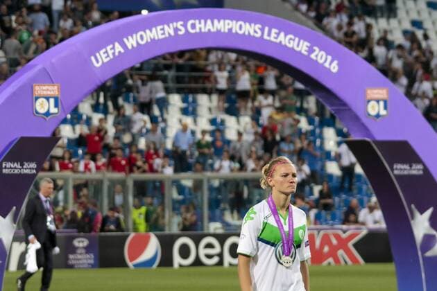 Fußball, UEFA Women s Champions League Finale, VfL Wolfsburg - Olympique Lyon; Alexandra Popp (Alex Popp, Wolfsburg, 11) enttäuscht, frustriert, niedergeschlagen Enttäuschung, Frust, disappointed. xtgx