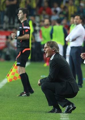 Ziraat Turkish Cup Final match between Fenerbahce and Galatasaray at Antalya Arena in Antalya , Turkey on May 26 , 2016. Final Score: Glatasaray 1 - Fenerbahce 0 Pictured: Coach Jan Olde Riekerink of Galatasaray. 