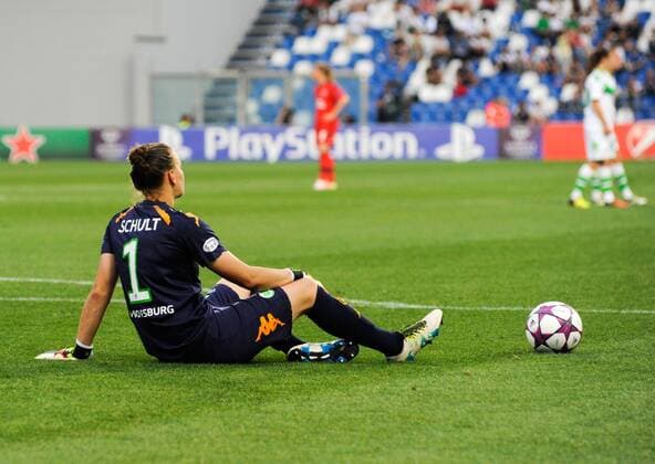 26.05.2016. Stadio Citta del Tricolore, Reggio, Italy. UEFA Womens Champions League Final. Wolfsburg versus Lyon. Keeper Almut Schult (wolfs) looks dejected at full time xActivafotox  ActionPlus11742018