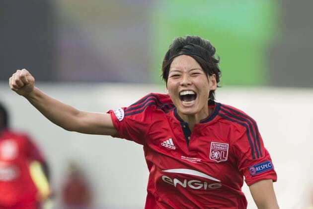 Fußball, Damen, Champions League Finale, VfL Wolfsburg - Olympique Lyon Saki Kumagai (Lyon), MAY 26, 2016 - Football Soccer : Saki Kumagai of Lyon celebrates their 1st goal during the UEFA Women s Champions League Final match between VfL Wolfsburg 1(3-4)1 Lyon at Stadio Citta del Tricolore in Reggio Emilia, Italy. Noxthirdxpartyxsales  (bxlb060577)