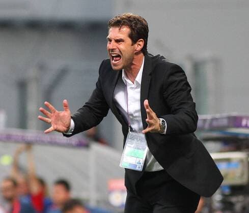 Wolfsburg vs Lyon, CL Frauen, Finale Reggio Emilia, Italien 26.05.2016, FUßBALL - VfL Wolfsburg vs Olympique Lyon, Finale, UEFA Frauen Champions League, Mapaei Stadium, Saison 2015 16. Bild zeigt: Cheftrainer Ralf Kellermann (VfL Wolfsburg) lautstark an der Seitenlinie, gestikulierend Reggio Emilia