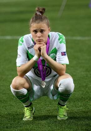 Reggio Emilia, Stadio CittÃ del Tricolore, 26.05.2016, Fussball - Frauen - Champions League - Finale - VfL Wolfsburg - Olympique Lyon Bild: Enttäuschung bei Joelle Wedemeyer (VFL Wolfsburg, 24)