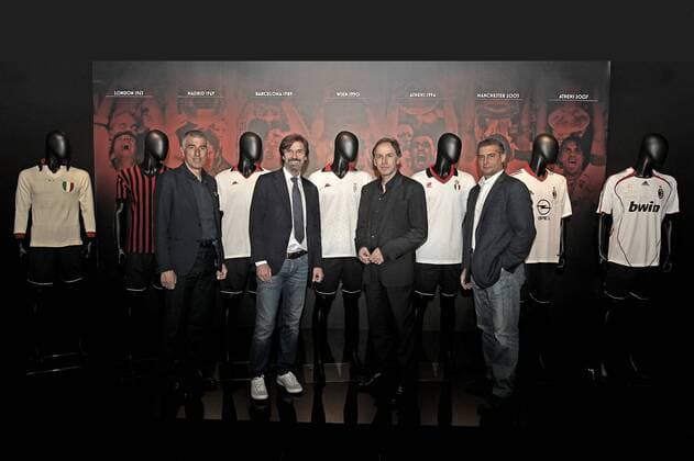 MAURO TASSOTTI, FILIPPO GALLI, FRANCO BARESI, DANIELE MASSARO MILAN 2015-16 - Eröffnung AC Milan