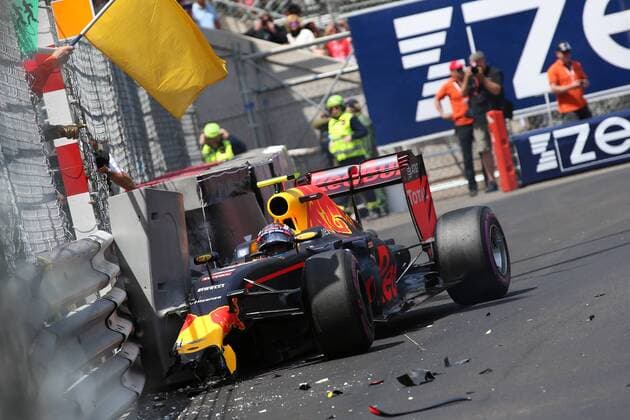 Crash, Max Verstappen, Red Bull Racing, formula 1 GP, Monaco 28.05.2016 Photo:mspb Jerry Andre Crash, Max Verstappen, formula 1 GP, Monaco