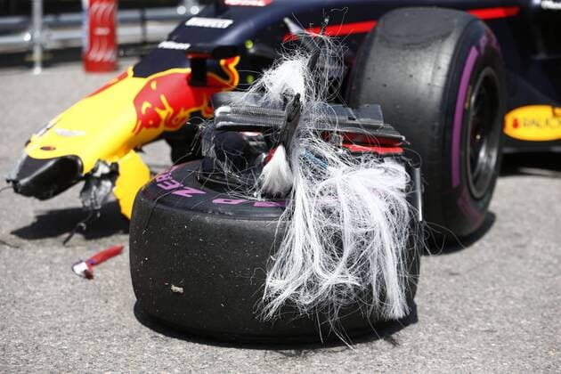 Motorsports: FIA Formula One World Championship WM Weltmeisterschaft 2016, Grand Prix of Monaco, car of 33 Max Verstappen (NLD, Red Bull Racing) after crash xHOCHxZWEIx