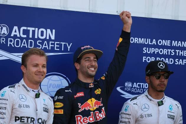 28.05.2016. Monte Carlo, Monaco. F1 Grand Prix of Monaco, qualification sessions on Saturday. Red Bull Racing & x2013; Daniel Ricciardo takes pole for tomorrows race ahead of Nico Rosberg and Lewis Hamilton xLeannexBoonx  ActionPlus11742612