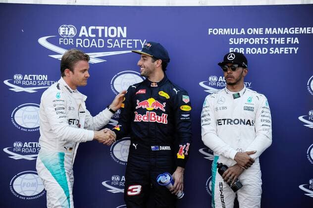 Nico Rosberg; Daniel Ricciardo, Red Bull Racing, Lewis Hamilton; Mercedes Grand Prix, formula 1 GP, Monaco 28.05.2016 Photo:mspb Jerry Andre Nico Rosberg; Daniel Ricciardo, Lewis Hamilton; formula 1 GP, Monaco