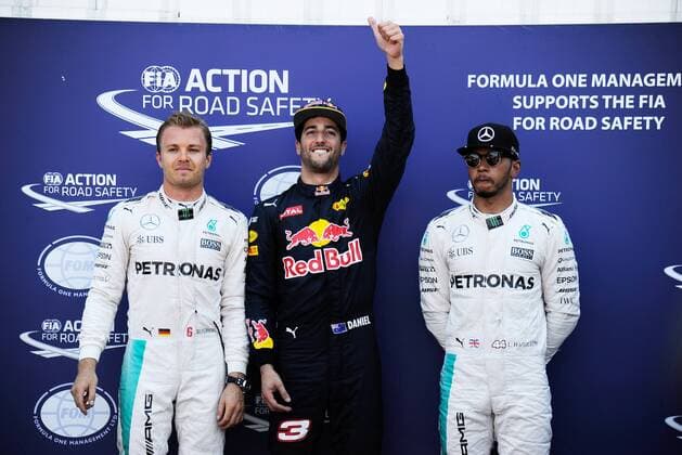 Nico Rosberg; Daniel Ricciardo, Red Bull Racing, Lewis Hamilton; Mercedes Grand Prix, formula 1 GP, Monaco 28.05.2016 Photo:mspb Lukas Gorys Nico Rosberg; Daniel Ricciardo, Lewis Hamilton; formula 1 GP, Monaco