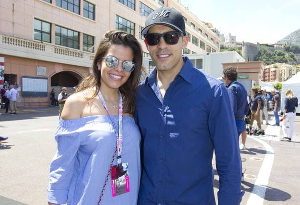 Monaco, Monte Carlo - May 28, 2016: FIA Formula One World Championship WM Weltmeisterschaft with Pastor Maldonado and girlfriend Gabriella Tarkany Monaco F1 Grand Prix